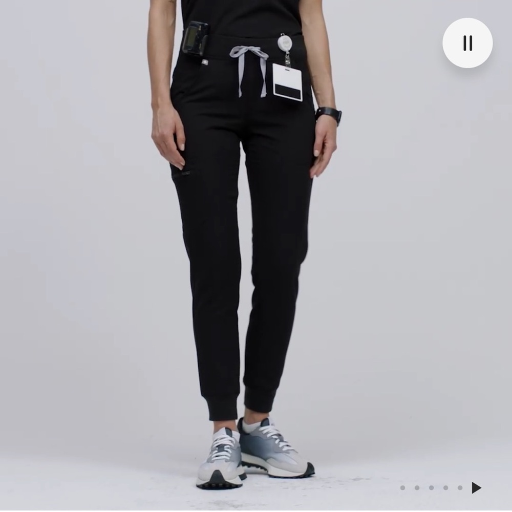 FIGS Zamora Pants Black Size S Regular